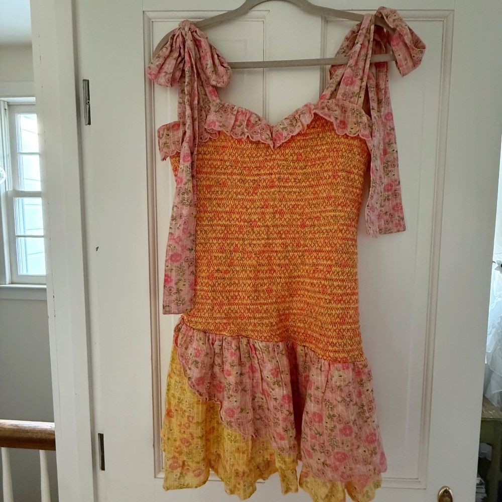 LoveShackFancy Aya Dress in Chateau Rose